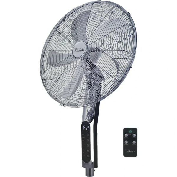 پنکه تمام استیل تونیش مدل TN-9050پنل دیجی تال 120 وات پرتاب باد مجهز به ریموت کنترل 5 پره 2سال گارانتی شرکتی