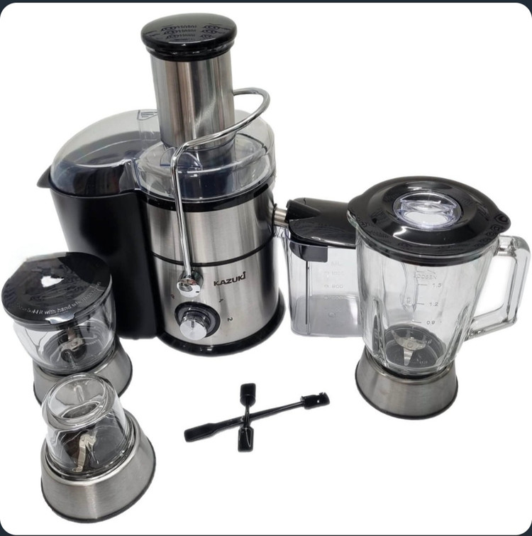 آبمیوه گیری کازوکی 4کاره پایه استیل گلویی استیل مدل k-504GPS کیفیت عالی 800 وات شرکتی و با ضمانت