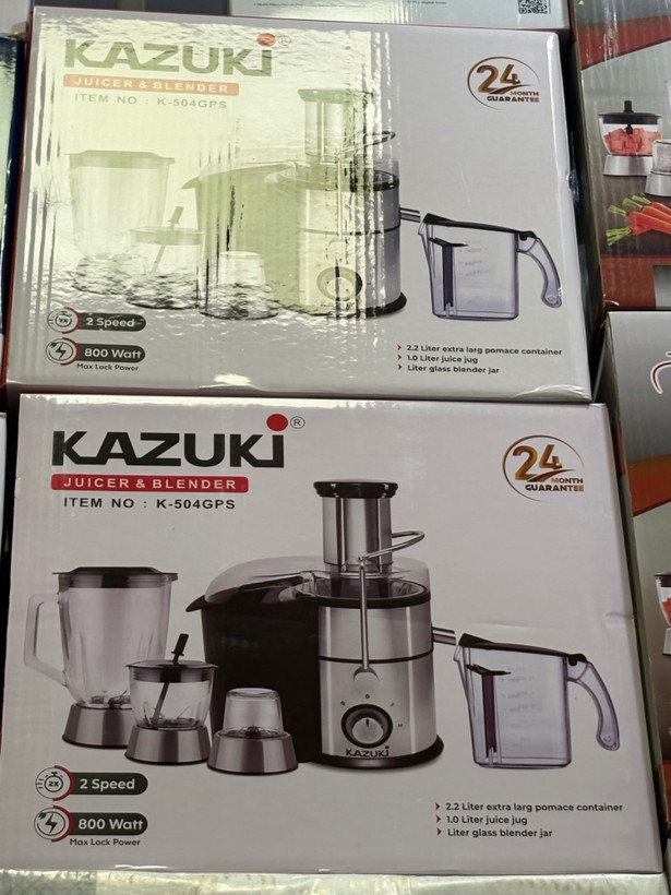 آبمیوه گیری کازوکی 4کاره پایه استیل گلویی استیل مدل k-504GPS کیفیت عالی 800 وات شرکتی و با ضمانت